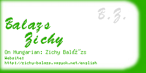 balazs zichy business card